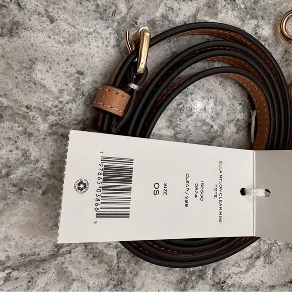 Tory Burch Ella PVC Vinyl Clear Mini Tote bag - Picture 11 of 11